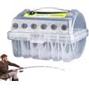 Generic trasparente per bobina da pesca, trasparente per | Organizer trasparente per attrezzi da pesca con scomparto trasparente per attrezzatura da pesca, organizer e stoccaggio