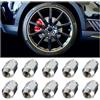 JNNJ 10 Pezzi Set Dadi per Ruote in Acciaio, Cromati Chiusi M12x1,5, Sede Conica Chiusa, Chrome Universale Accessori per Cerchioni Auto