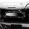 JNNJ Specchietto Retrovisore per Auto con Diamond Strass Bling, Retrovisore Decorazione Copertura per Veicolo Universale, Glitterato Auto Accessori Decorativa Interni per Donna Ragazze(Nero)