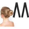 URAQT Chignon per Ciambella, 2 Pezzi Chignon Facile Per Capelli Chignon Bun Maker, Fashion Hair Styling Clip Hairstyle DIY Tool per Ragazza Donne (Nero)