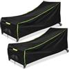 GARPROVM Copertura per sdraio da giardino, resistente alle intemperie, 2 pezzi, 200 x 75 x 40/70 cm, tessuto Oxford 210D, impermeabile, antipolvere, con ventilazione, per sedie a sdraio