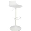 - Sgabello bar Casper in polipropilene bianco 42x42x74-95 cm