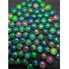 Cabochon Di Opale Nero Etiope Naturale Multi Fuoco Rotondo Gemma 5MM, 10 PZ