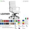 SEIPO LEATHER CUSCINI LH0103 Poltrona direzionale imbottitura braccioli alluminium Gas oscillante fulcro avanzato "D" SEIPO TESSUTO V