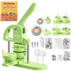 VEVOR Macchina per la Creazione di Spille da 32/58 mm in Plastica Verde, con 200 Bottoni, Taglierina Circolare e Libretto di Istruzioni, Impugnatura Ergonomica, per Realizzare Distintivi e Fai Da Te