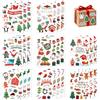 KUBDPQOR Adesivi Natalizi 339 Pezzi autoadesivi Decorativi per Bambini e Adulti, 24 Fogli Stickers Natalizi Colorati per Biglietti, pacchi Regalo, Fai da Te, Decorazioni Feste e Artigianato Natalizio