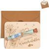 LEIIERUY Portasoldi in Legno per Battesimo Originale - Scatola Regalo con Cuore e soffione - Portabanconote Decorativo Creativo per Cerimonie, Compleanni, Comunione - Idea Regalo simbolica e raffinat