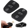 KEMIN 2 Pezzi Guscio Cover Scocca Chiave,Tastiera Pad Pulsanti 3 pulsanti neri Pad Gommino Chiave Auto Hyundai I20 i30 I35 IX20 IX35 per auto Smart Remote Key Fob pezzi di ricambio