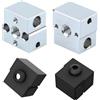 ZIZISHU Super Print Blocco Riscaldante per Ender 3 V3 SE, Ender 5 S1, Ender 7 Stampante 3D Hotend, Upgrade Blocco Riscaldante in Alluminio per Ender 5 S1 con Calze in Silicone (2PZ)