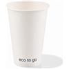 Eco to go Bicchieri bio 180ml/6oz bianchi "Eco to go BLU 2026"- cartoncino waterbased - D70