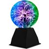 DELIPOP Sfera al Plasma Magica 6 Pollici, Tre colori | Lampada al Plasma Magica Sensibile al Tocco e al Suono, Lightning Sphere Luce Magica Sfera per Feste, Decorazioni