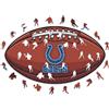 Iconic Puzzles Puzzle iconico, stemma dei Indianapolis Colts, puzzle in legno realizzato con materiali ecologici e sostenibili al 100%
