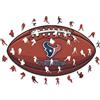 Iconic Puzzles Puzzle iconico, stemma degli Houston Texans, puzzle in legno ecologico e sostenibile al 100%