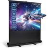 Todeco Schermo per Proiettore 80 Pollici, Schermo Autoportante, Retrattile | Altezza regolabile, formato 4:3/16:9, 4K Full HD e 3D, senza montaggio, per casa, ufficio e all'aperto