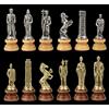 Metallo Chessmen Set - Romano Vs.Barbari Scacchi Figure Decorazione, H 8-10 CM
