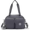 Kipling Cool Defea Borsa a Tracolla, Borsa a Spalla Leggera con Scomparti Multipli con Zip, Tracolla Regolabile & Pratico Organizer Quotidiano - Moonlit Grey