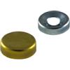 Borchie coprivite bombate - Ø 12 mm. - ottone lucido - 12 pz.
