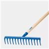 Agef Rastrello con 14 denti curvi manico da 130cm.