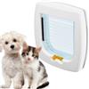 Ferplast Portina per gatti e piccoli cani ferplast swing 1 con chiusura 2 vie in plastica bianco 21,5x5x24 cm