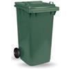 Bidone pattumiera professionale per rifiuti con ruote e capienza da 120 litri, 55x49x94 cm