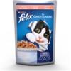 Purina Felix le ghiottonerie, alimento umido per gatto con salmone in gelatina.