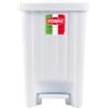 Pattumiera a pedale margherita - 20 litri - colore bianco