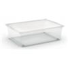 Keter Contenitore con ruote keter c-box l in plastica trasparente 55x38,5x16,5 cm