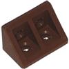 Giunzioni ad angolo in plastica - 20x20 - h. 30 mm. - marrone - 8 pz.