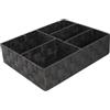 Cesto 5 scomparti grigio 32x25x8