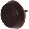 Sottosedia in plastica morbida con chiodo - Ø 17 mm. - nero - 16 pz.