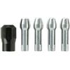 Dremel kit 4 pinze da 0,8mm, 1,6mm, 2,4mm, 3,2mm inclusa ghiera con perno - bosch.