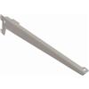 Metallo Reggimensole a 2 ganci angolate - 38 cm. - alluminio bianco