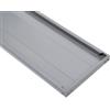 Grima Ripiano in metallo per scaffali da 120x30 cm - grigio.