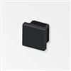 Alfer aluminium Tappo quadrato a lamelle da 23.5 mm in pe nero - 2 pezzi.