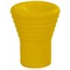 Pomolo rigato in plastica - Ø 15 mm. - giallo