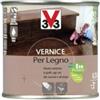V33 Vernice per legno - toni legno - aspetto satinato - noce medio - 0,25 litri