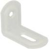 Lastrine ad angolo con asola in acciaio colore bianco 23x28x38 mm. 4 pz.