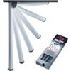 Kit gambe pieghevoli click Ø 50 - h.705 mm. alluminio millerighe