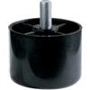 Piedino in plastica serie black - Ø 60 - h.60 mm. - nero