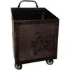 Porta pellet e legna con ruote 50x52x85 cm