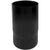 Tubo diritto 0,25 mt legna nero smaltato, 120 mm