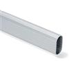 Tubo per armadi ovale in alluminio millerighe 150 cm.