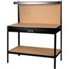 Easy System Banco da lavoro easy system con pannello preforato in metallo e mdf 119x59x90/150 cm