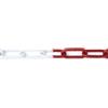 Catena genovese maglia lunga saldata Ø 5 mm. in acciaio bianco/rosso 30 mt.