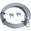 Kit per porte basculanti fune Ø 4 mm. con gancio ad asola + 2 morsetti