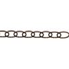 Catena ornamentale ovale Ø 2,8 mm. in acciaio brunito 15 mt.