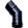 Tubo curva 45° in acciaio smaltato verniciato nero per scarico fumi, diametro 80 mm