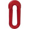 Falsa maglia Ø 6 mm. in plastica rossa 4 pz.