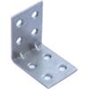 Piastrina di giunzione ad angolo inox 40 x 40 x 30 spessore 2 mm.