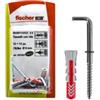 Fischer Tasselli universali duopower 6 c/2 k con gancio medio